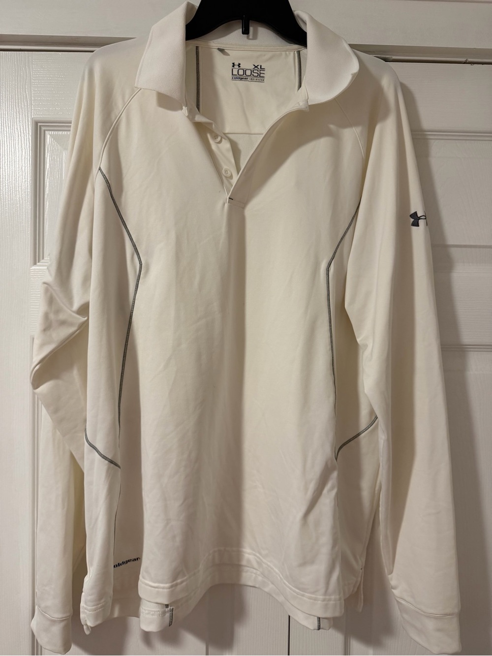Under Armour Men’s Cream Long-Sleeve Performance Polo